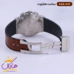 ساعت هابلوت مردانه بند چرم‌ قهوه ای صفحه سفید کرنوگراف 888/107 - Image 3