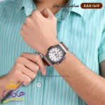 ساعت هابلوت مردانه بند چرم‌ قهوه ای صفحه سفید کرنوگراف 888/107 - Image 4