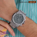 ساعت هابلوت مردانه بند رابر کرنوگراف تمام نقره‌ ای 888/109 - Image 2