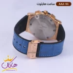 ساعت هابلوت مردانه بند چرم آبی قاب رزگلد کرنوگراف 888/111 - Image 5