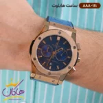 ساعت هابلوت مردانه بند چرم آبی قاب رزگلد کرنوگراف 888/111 - Image 2