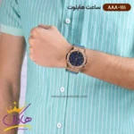 ساعت هابلوت مردانه بند چرم آبی قاب رزگلد کرنوگراف 888/111 - Image 4