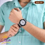 ساعت هابلوت مردانه بند رابر مشکی صفحه سفید کرنوگراف 888/112 - Image 4