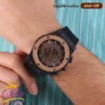 ساعت هابلوت مردانه بند رابر قاب رزگلد سه موتوره کرنوگراف 888/114 - Image 2