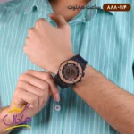 ساعت هابلوت مردانه بند رابر قاب رزگلد سه موتوره کرنوگراف 888/114 - Image 4