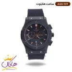 ساعت هابلوت مردانه بند رابر مشکی اندکس رزگلد کرنوگراف 888/117