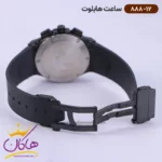 ساعت هابلوت زنانه بند رابر مشکی کرنوگراف اندکس رزگلد 888/12 - Image 3