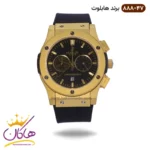 ساعت هابلوت کرنوگراف مردانه بند رابر مشکی طلایی 888/47