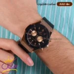 ساعت هابلوت مردانه بند رابر مشکی کرنوگراف اندکس رزگلد 888/50 - Image 2