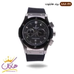 ساعت هابلوت مردانه بند رابر کرنوگراف صفحه مشکی 888/67