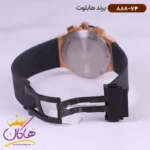 ساعت هابلوت زنانه بند رابر کرنوگراف صفحه اسکلتون اندکس رزگلد 888/74 - Image 3