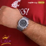 ساعت هابلوت مردانه کرنوگراف طوسی صفحه اسکلتون 888/80 - Image 4
