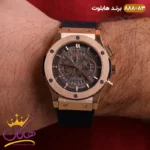 ساعت هابلوت مردانه کرنوگراف رزگلد مشکی صفحه اسکلتون 888/83 - Image 2