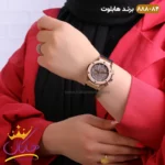 ساعت زنانه کرنوگراف هابلوت رزگلد مشکی صفحه اسکلتون 888/84 - Image 4