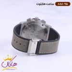 ساعت هابلوت مردانه بند رابر خاکستری کرنوگراف قاب نقره ای 888/95 - Image 5