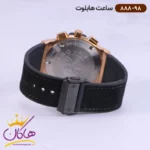 ساعت هابلوت زنانه بند رابر مشکی اندکس رزگلد کرنوگراف 888/98 - Image 5