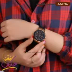 ساعت هابلوت زنانه بند رابر مشکی اندکس رزگلد کرنوگراف 888/98 - Image 4