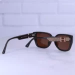 عینک آفتابی هرمس فریم مستطیل قهوه ای پلاریزه P 364/2 - Image 4
