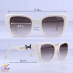 عینک آفتابی هرمس زنانه فریم کرم پروانه ای 8922/1 - Image 2