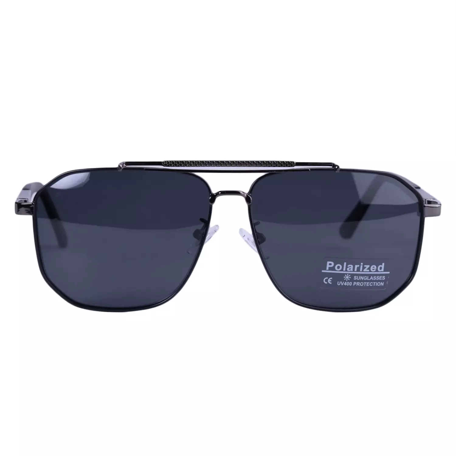 Highcopy-Sunglasses-Code-8538.21.webp عینک آفتابی مردانه فلزی فریم خلبانی مشکی پلاریزه 8538/2 - Image 1