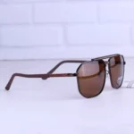 عینک آفتابی مردانه فلزی فریم خلبانی قهوه ای پلاریزه 8538/3 - Image 4