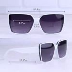 عینک آفتابی زنانه فریم مربع سفید پلاریزه P 858947/4 - Image 2