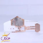 ساعت هابلوت زنانه بند رابر سفید قاب رزگلد L 460/11 - Image 3