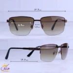 عینک آفتابی هوگو باس مردانه قهوه ای فلزی HB 1095/5 - Image 2