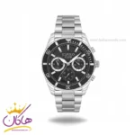 ساعت مچی جی جی پولو مردانه فلزی نقره ای صفحه مشکی JPC.0424S02629D/5