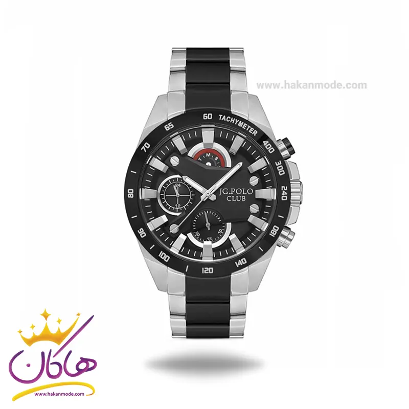 JG-POLO-CLUBE-watch-code-JPC.1023L.11712.11.webp ساعت مچی جی جی پولو مردانه فلزی نقره ای مشکی JPC.1023L.11712/1 - Image 1