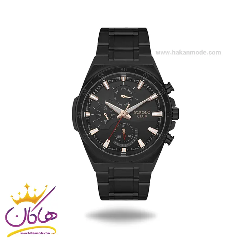 JG-POLO-CLUBE-watch-code-JPC.S04239A.041.webp ساعت مچی عقربه ای جی جی پولو مردانه فلزی مشکی JPC.S04239A/4 - Image 1