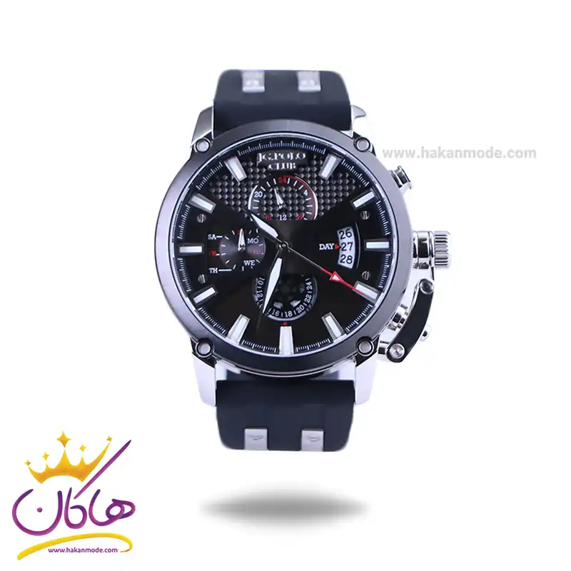 JG.POLO-CLUB-watch-code-JPC.0224504058.11.webp ساعت جی جی پولو مردانه بند رابر مشکی JPC.0224S04058/1 - Image 1