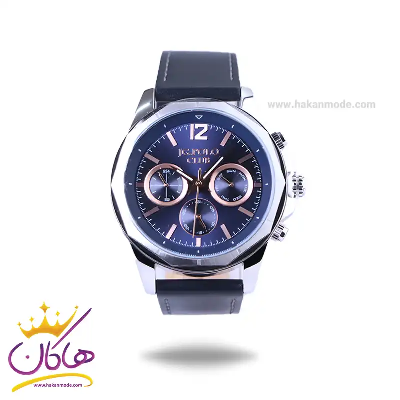 JG.POLO-CLUB-watch-code-JPC.SO4240P.21.webp ساعت مچی جی جی پولو مردانه بند چرم قاب نقره ای JPC.S04240P/2 - Image 1
