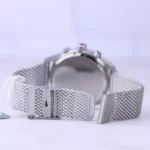 ساعت جی جی پولو مردانه فلزی بند حصیری نقره ای صفحه مشکی JPC.S04064A/3 - Image 2