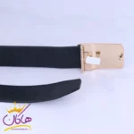 کمربند چرم طبیعی مردانه مشکی KORCAVNE - Image 3