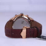 ساعت مچی لاکسمی مردانه بند چرم قهوه ای کرنوگراف G 8539/14 - Image 3