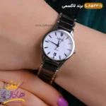 ساعت ست لاکسمی بند سرامیکی نقره ای مشکی کد 8522 - Image 7