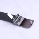 کمربند پلاکی چرم طبیعی مردانه مشکی Feragama - Image 2