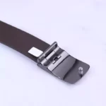 کمربند پلاکی چرم طبیعی مردانه قهوه ای Feragama - Image 2