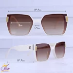 عینک آفتابی لویی ویتون زنانه فریم سفید 9915/6 - Image 2