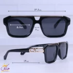 عینک آفتابی لویی ویتون مردانه فریم مشکی LH 095/1 - Image 2
