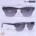 عینک آفتابی اوگا نیم فریم مشکی طلایی اورجینال کد 8002 | OGA - Image 2