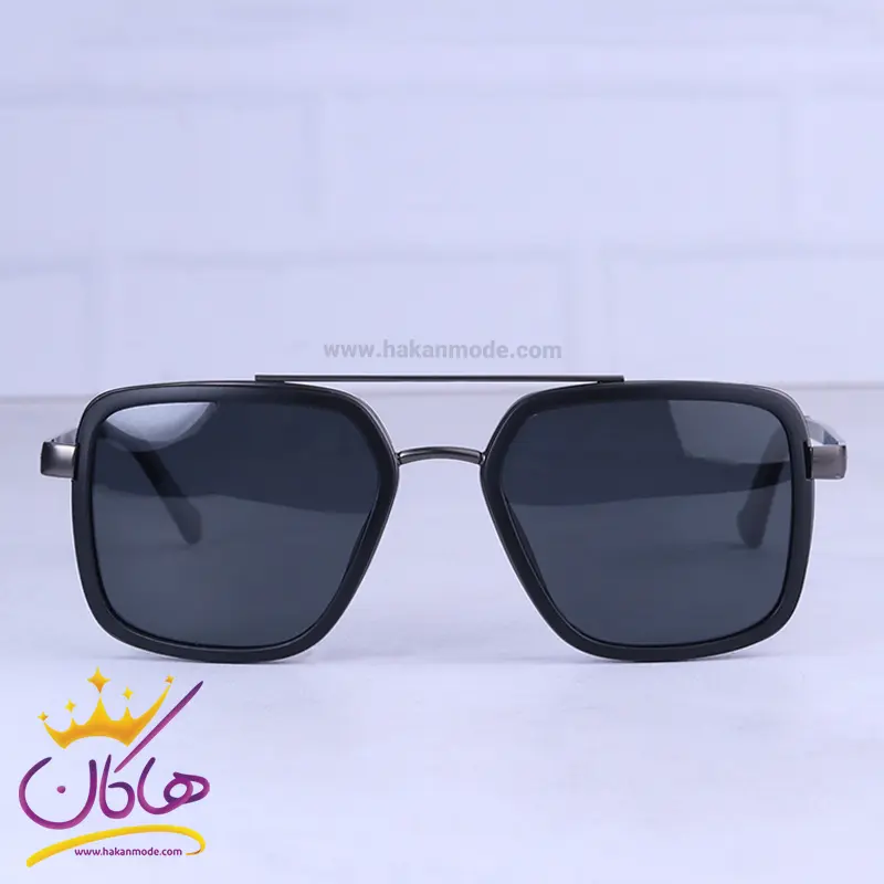 Matrix-highcopy-sunglasses-code-P1943.11.webp عینک آفتابی ماتریکس مردانه فریم مشکی مربع P 1943/1 - Image 1