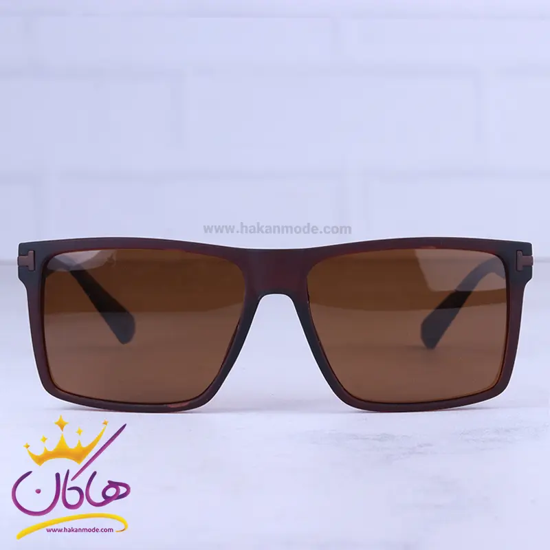 Matrix-highcopy-sunglasses-code-P5383.21.webp عینک آفتابی ماتریکس مردانه فریم مربع قهوه ای p 5383/2 - Image 1