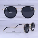 عینک آفتابی ماتریکس فریم گرد طلایی P 1916/4 - Image 2