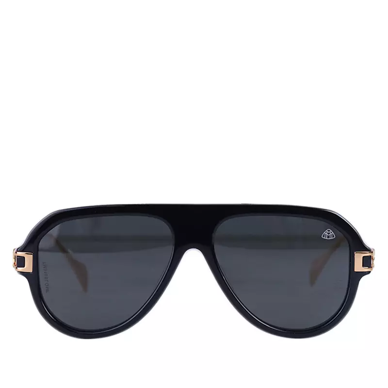Maybach-Sunglasses-code-TM310BL.11.webp عینک آفتابی مردانه میباخ فریم خلبانی مشکی TM 310 BL /1 - Image 1