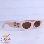 عینک آفتابی میو میو زنانه فریم صورتی بیضی LH054/1 - Image 4