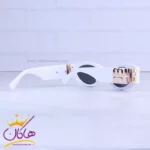 عینک آفتابی میو میو زنانه فریم سفید بیضی LH 054/2 - Image 3