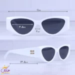 عینک آفتابی میو میو زنانه فریم سفید گربه ای LH105/1 - Image 2