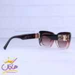 عینک آفتابی میو میو زنانه گربه ای قهوه ای SMU07YS/1 - Image 3